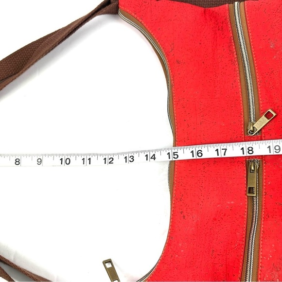 Sew Da Kine Handbag Cork Hawaiin Hobo Bag Bright Red Purse New - Picture 12 of 13